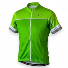 Giordana Men's SilverLine Cycling Jersey Short Sleeve Green Reflective