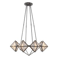 Pendelleuchte HäNgelampe Esstisch B: 76.2 Cm In Bronze Antik Metall Glas E14