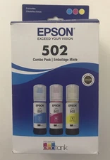 Epson EcoTank T502 Tri-Color Combo Pack (Jan. 2027) 502 WorkForce - GENUINE -
