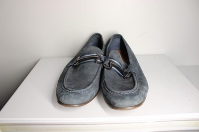 ALDO 11M MENS BLUE LEATHER SUEDE SLIP-ON LOAFERS DRESS SHOES | eBay