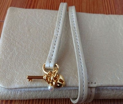 MIKIMOTO ブラウンレザーケース MIKIMOTO Pearl Accessory Case Smooth leather/suede look ship From