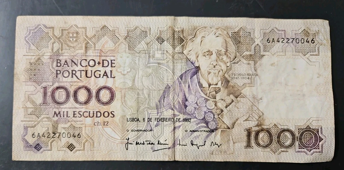 Portugal 1000 Escudos In Portuguese Paper Money for sale | eBay