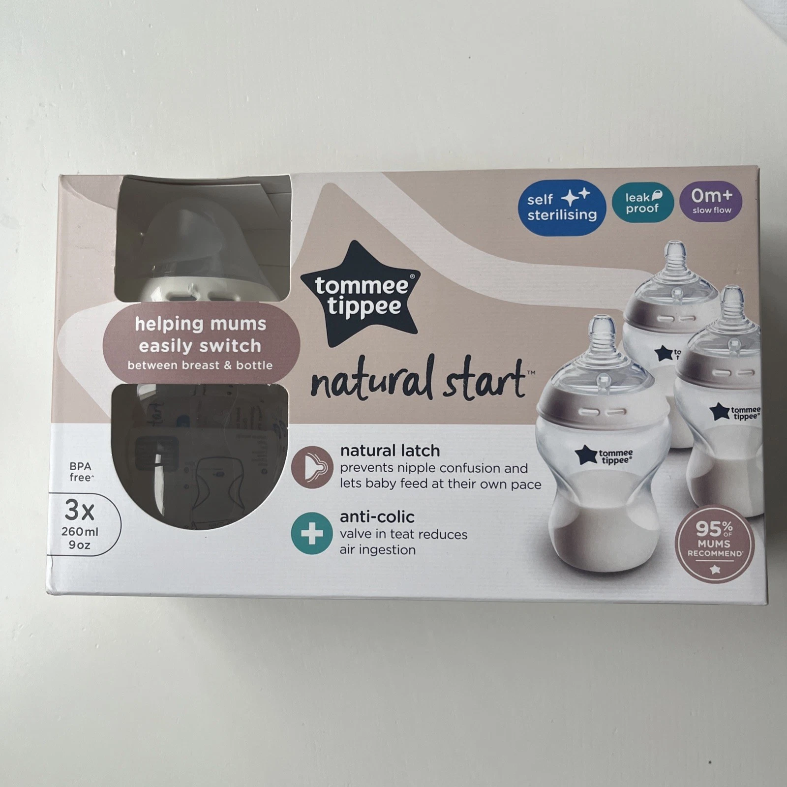 Tommee Tippee Natural Start Anti-Colic Baby Bottles 260ml Pack of 3 New & Sealed
Opens in a new wind