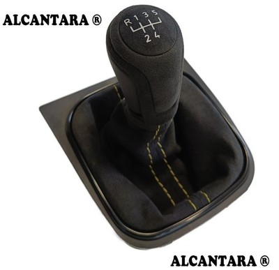 FÜR VW GOLF 5 6 EOS SCIROCCO JETTA 3 SCHALTSACK SCHALTKNAUF ALCANTARA   5G GELB1