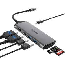 USB C Docking Station Dual Monitor, 7-in-1 Laptop Dock with 2 HDMI,100W PD, U...