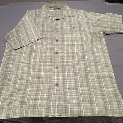 Gander Mountain Guide Series Shirt Mens Large Green Plaid  Fishing