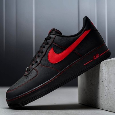 Nike Air Force 1 '07 Lv8 Black University Red HQ2037-005 Men's Sizes NEW
