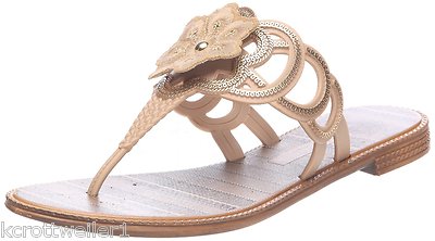UVP £22,00 BRANDNEU MIT ETIKETT GRENDHA GRÖSSE 3/6 BEIGE/SCHWARZ HIPPIE/DONNA FLIP FLOPS SCHUHE