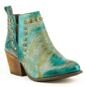 turquoise booties