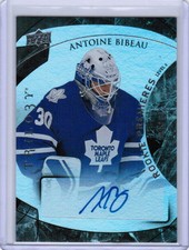 15/16 UD TRILOGY ANTOINE BIBEAU RC PREMIERES AUTO BLACK /172 TORONTO MAPLE LEAFS