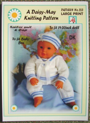 PUPPEN STRICKMUSTER ** Nr. 238 ** für Puppe in Größe 19''/20''.  A Val Young Schnittmuster