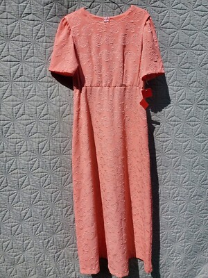 open lace back dress June Sweetheart Pink Lace Modest Bridesmaid main image 1