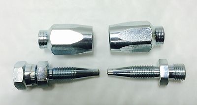 Hydraulic Hose Field Repair Kit – 5-Piece Reusable Set For 1/4", 3/8", 1/2" Hoses