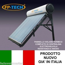 PANNELLO SOLARE TERMICO ACQUA CALDA ACCIAIO INOX 180 LT TUBI SOTTOVUOTO NATURALE