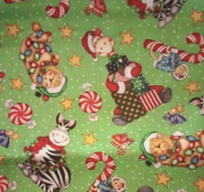christmas bazooples jungle babies fun fabric 25 by 11 inch 1pc