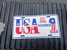 USA Still Number 1 Metal License Plate Vintage Made In USA