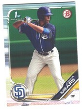 2019 Bowman Draft #BD-180 Joshua Mears