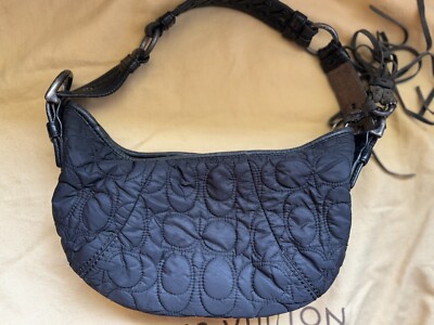 Vintage Coach Soho Signature Quilted Logo Black Bag   Chic & Stylish!