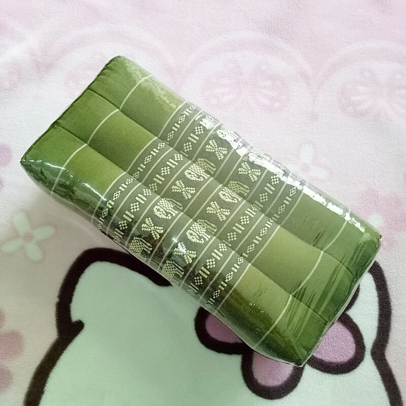 Almohada de algodón tailandés cojín yoga reposacabezas meditación kapok 100% verde nuevo Foto 2 de 4