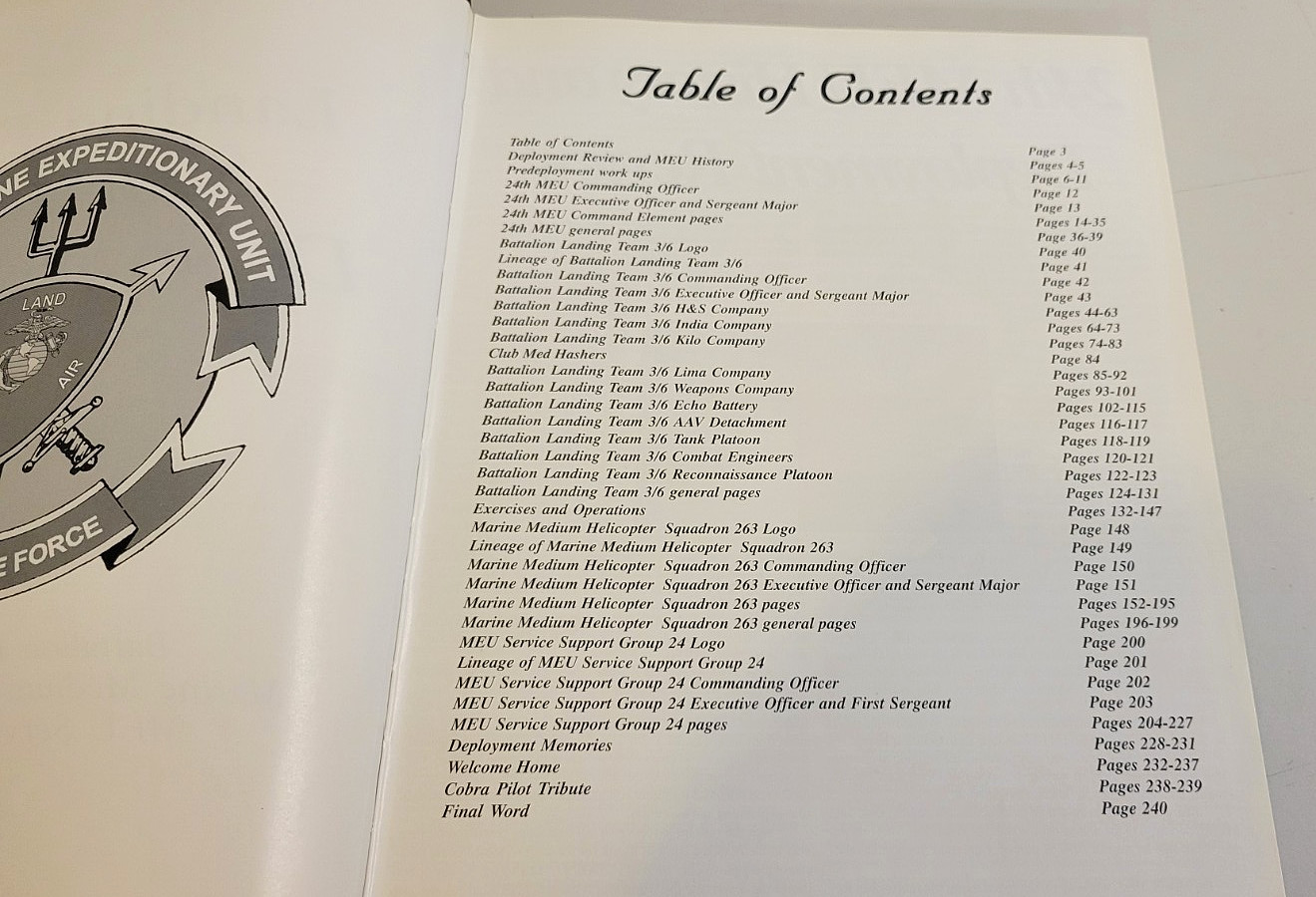 24th MARINE EXPEDITIONARY UNIT Landing Force 6th Fleet '98 Deployment CRUISEBOOK