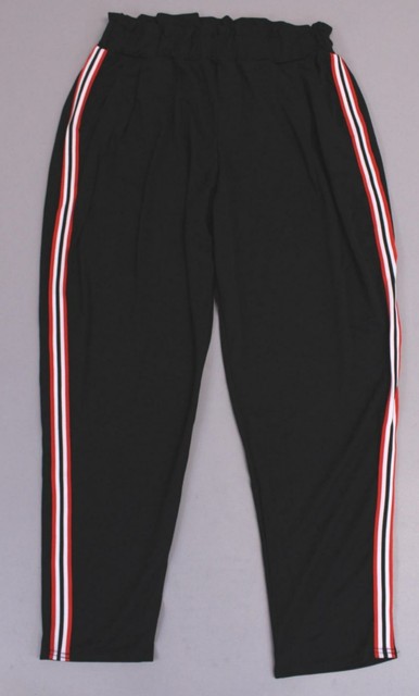 plus size side stripe trousers