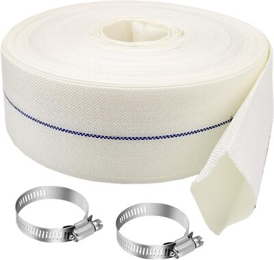 2IN X 165FT Pool Backwash Hose Heavy Duty Drain Discharge Hose Layflat Garden Ho