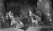 WILLIAM SHAKESPEARE in TROUBLE POACHES THOMAS LUCY DEER 1857 Art Print Engraving