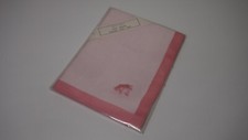 NEU OVP Stoff- Taschentuch Stier Sternzeichen Stickerei Rosa Vintage Retro