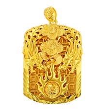 44.8g Jewelry Flying Dragon 23k 24k Thai Baht Yellow Gold Charm  Pendant