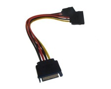 SATA One Male to Two Female Hard Drive Power Cable