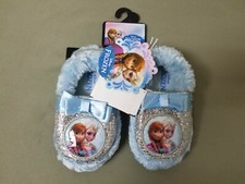 New Disney Frozen Anna  Elsa Toddler Girl Glitter Slippers.