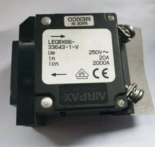 AIRPAX LEGBX66-33643-1-V CIRCUIT BREAKER 20A ( (IN36S3B3))