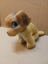 Vintage 1950s 60s Plush Animal Dog Rubber Head Stuffed Animal.