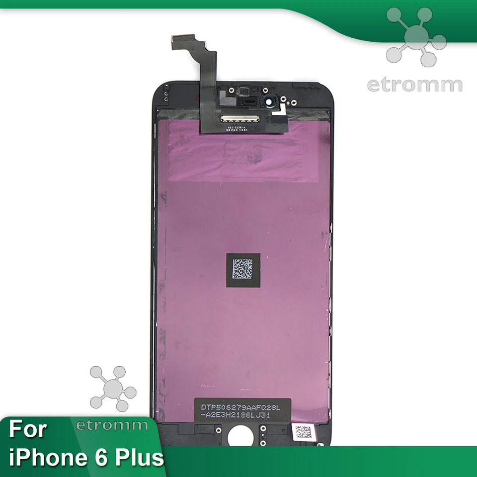Black iPhone 6 Plus LCD Display Touch Screen Digitizer Frame Replacement A1522 - Image 2 of 4