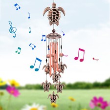 Large Turtle Wind Chimes 33 Bells Windchime Outdoor Garden Home Yard Decor Gift