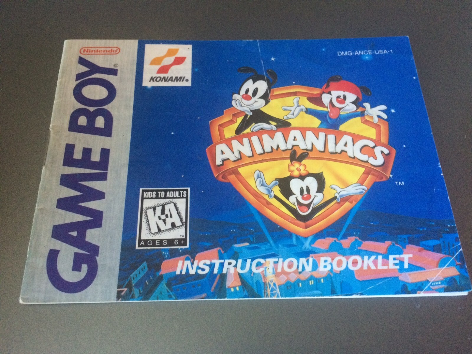 Animaniacs Manual Gameboy Gameboy Nintendo GB