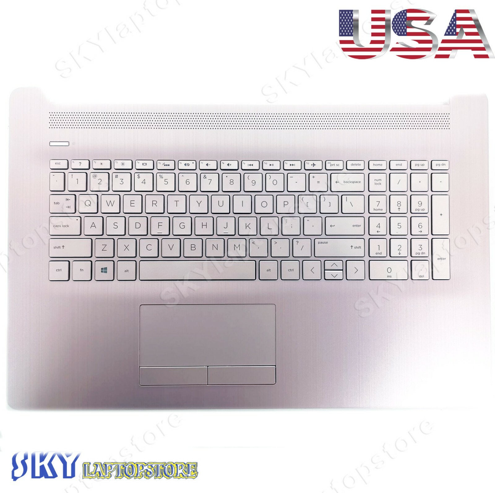 New HP 17-CA 17Z-CA 17-BY Pink Upper Case Palmrest Keyboard L28089-001 Touchpad