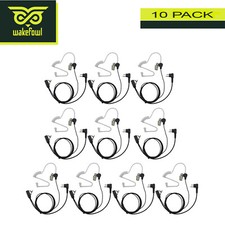 Walkie Talkie Earpiece with Mic Two-Way Radio Headsets with Microphones 10 Pack