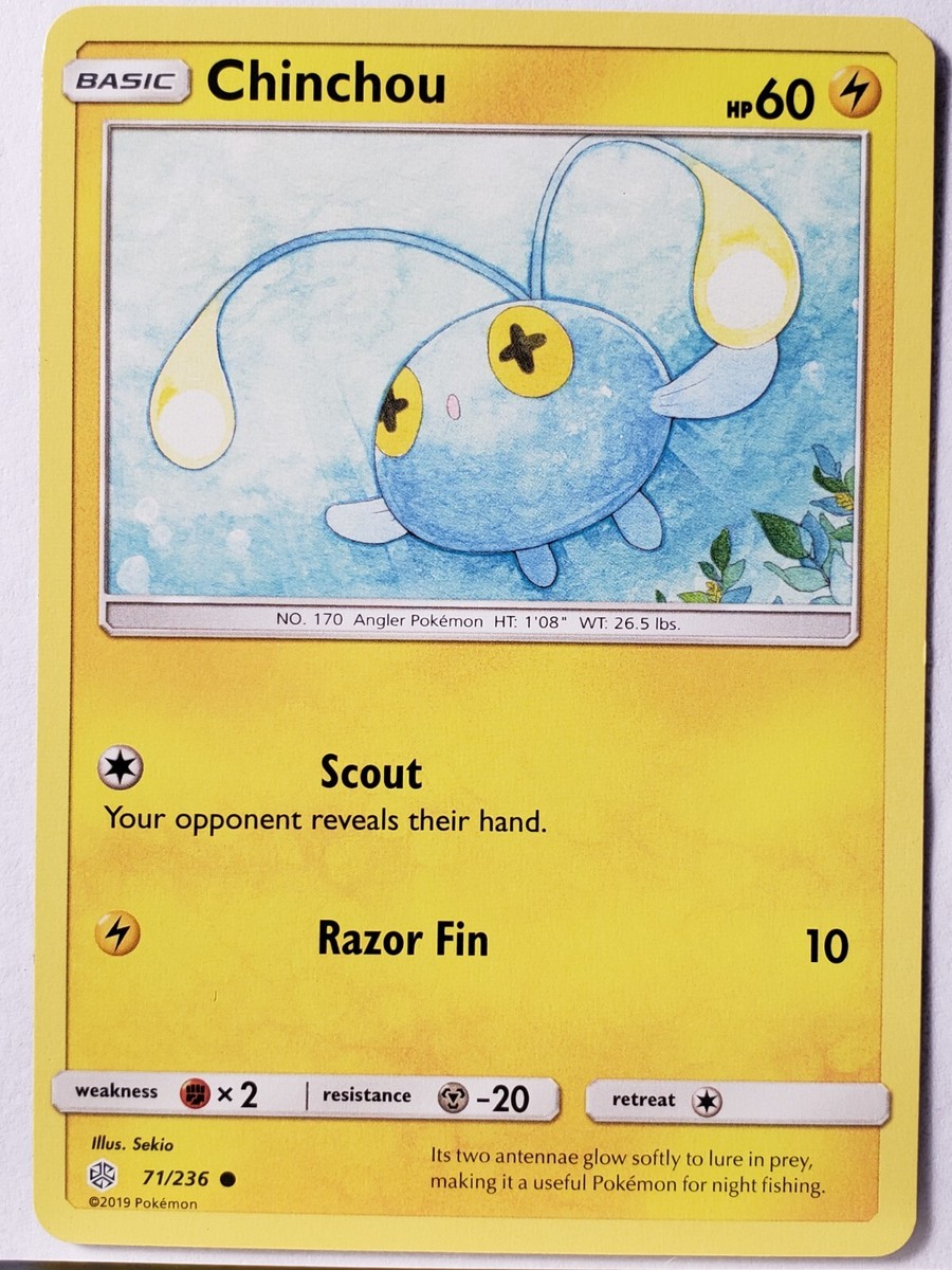 Chinchou 71/236 - NM - Cosmic Eclipse Pokemon Card - $2 Combined Ship Sekio  Art