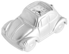 Miniaturuhr Auto Käfer Design silberfarben 6...