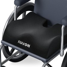 AUVON Anti-Slip Wheelchair Cushions with Front High 18 x 16 x 3 inch, Black