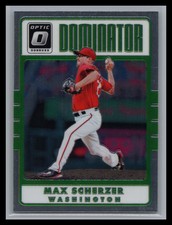 2017 Donruss Optic MLB #D14 Max Scherzer Dominators Insert Washington Nationals