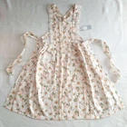 Christian Dior Apron Pink White Floral Cotton Vintage Auth Deadstock Not Used