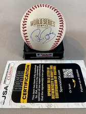 GIANTS- BRUCE BOCHY AUTOGRAPH 2014 WORLD SERIES LOGO BASEBALL JSA CL60686