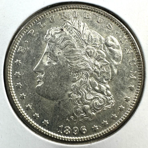 1896 $1 Morgan Silver Dollar, UNC/AU Slider (88705)