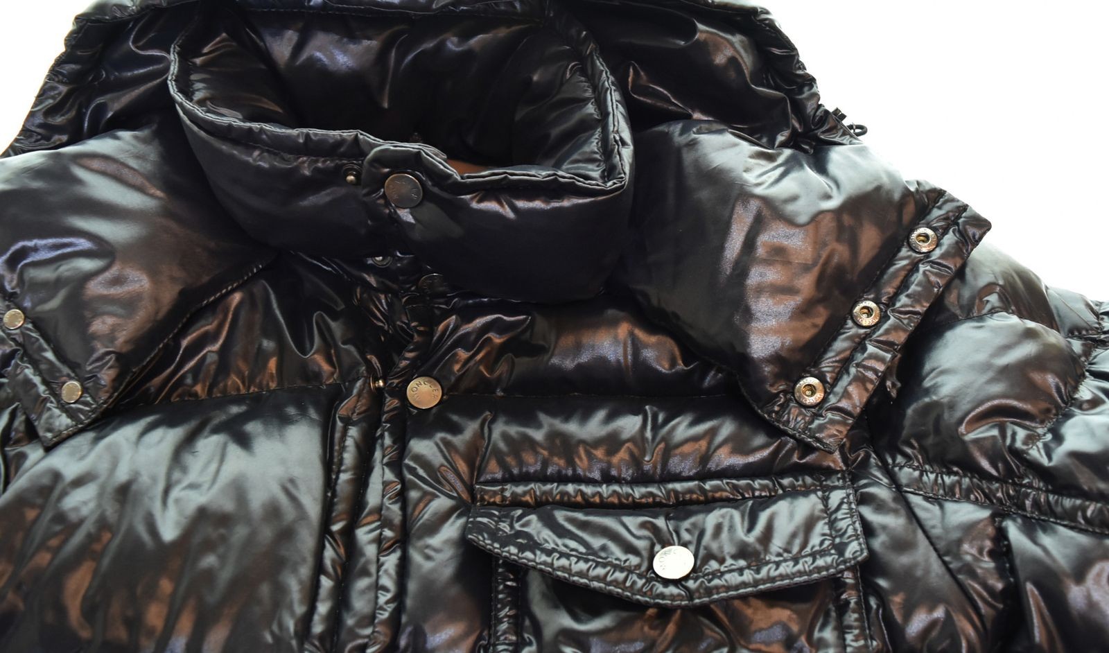 Moncler K2 DOWN Jacket M Black Nylon Logo Patch Used From Japan thumbnail 3