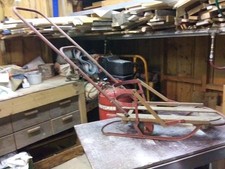 Antique Sleigh Sled with Wheels  Rails