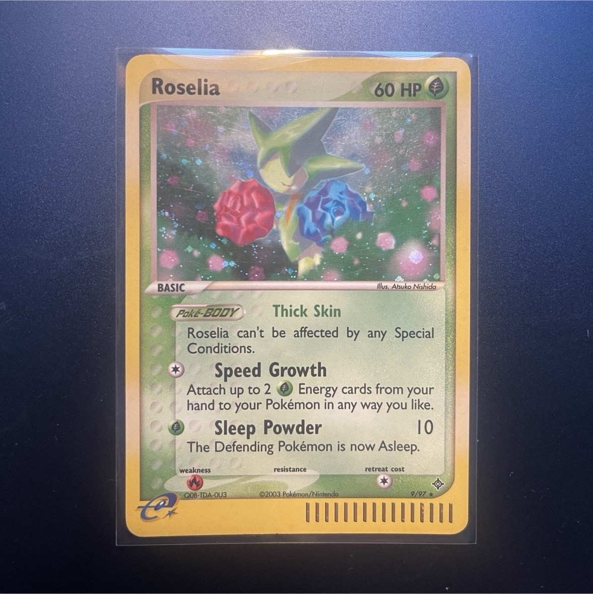 Pokemon TCG Roselia 9/97 EX Dragon Holo Rare 60 HP English 2003