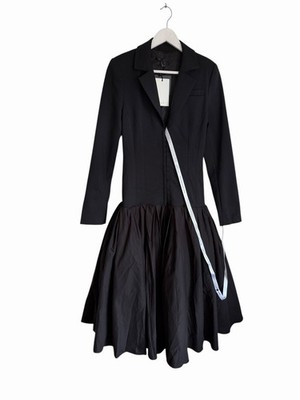 Club L Cosmopolitan Dress Plunge Neck Midi Pleated Hem RRP £195 Size 12 Sleeve