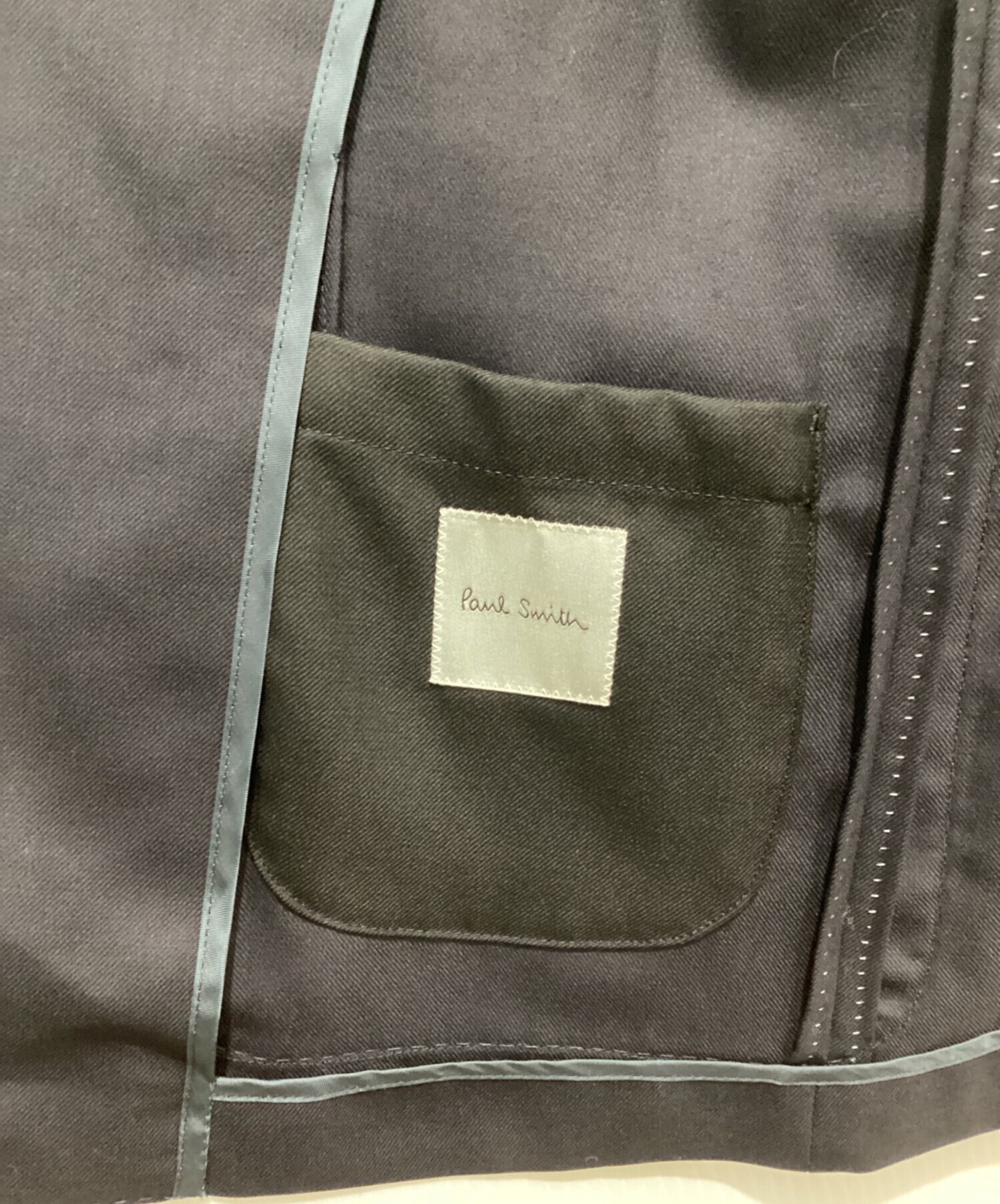 PAUL SMITH Solid wool stretch jacket Size: L Navy… - image 6